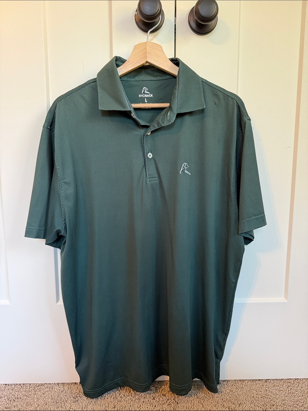 Rhoback Men's Hunter Green Performance Polo